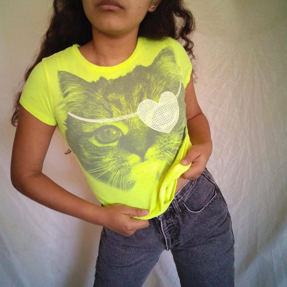 Neon cat top